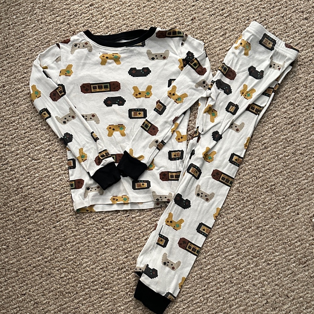 Carter's White Pajama Set with Playful Print